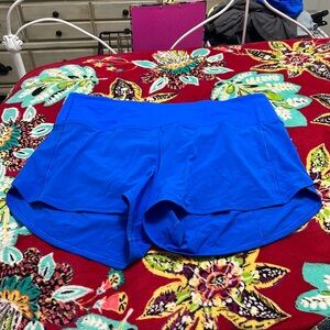 Lululemon women’s speed up shorts blazer blue size 14 HR 4”